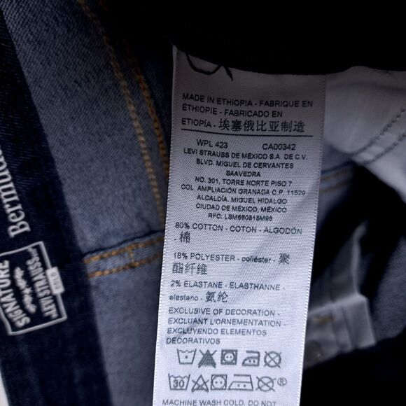 Levi's Levis Strauss Mid Rise Bermuda Shorts Rolled Hem 10 Womens Jean - Picture 4 of 8